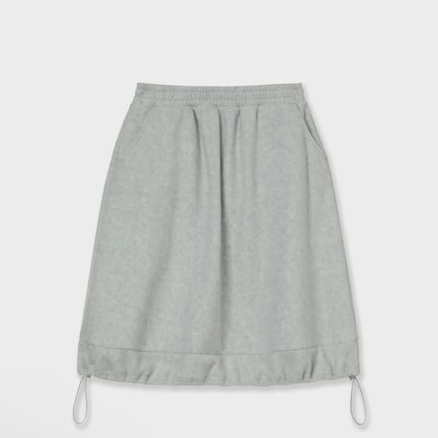 aeae BALLOON FLEECE SKIRT [LIGHT GREY]