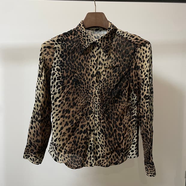 90s Moschino Jeans 레오파드 패턴 셔츠