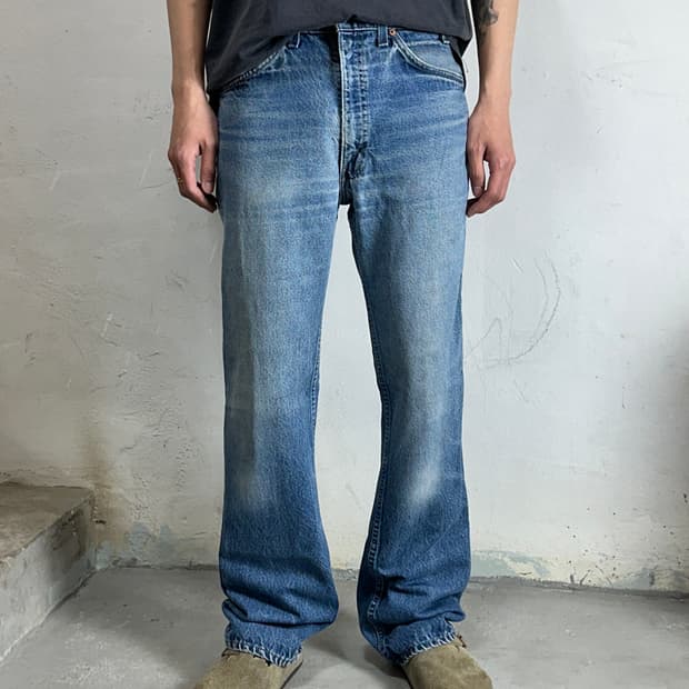 80's USA 빈티지 리바이스 517 오렌지탭 체인스티치