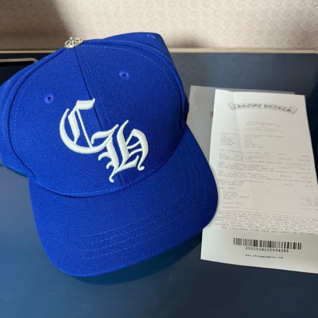크롬하츠 ch로고 6패널 베이스볼캡 블루