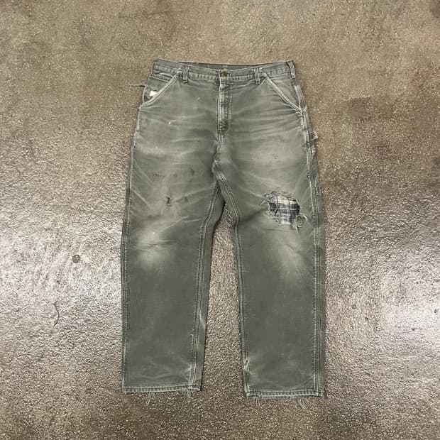 Carhartt 플란넬 라인드 카펜터 팬츠 (36“)