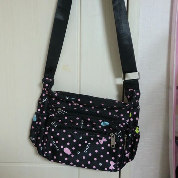 도트 리본 크로스백 빈티지 러블리 니혼진 펑크 모리걸