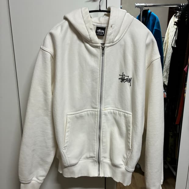 스투시 화이트 후드집업