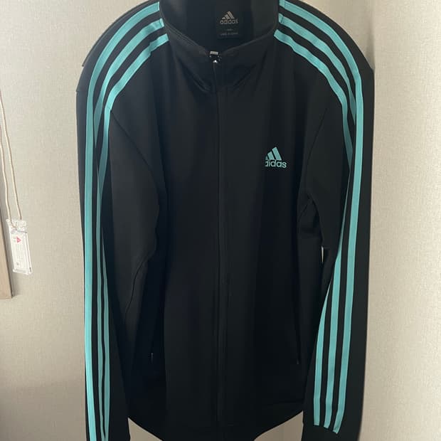 아디다스 희귀 빈티지 져지 크랙탑 검정하늘 검하 스카이블루 