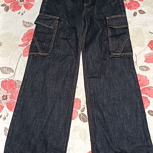 에잇세컨즈 와이드데님 카고팬츠 여성30인치 기장107