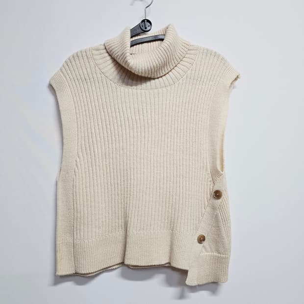 더엣지 터틀넥 니트 조끼 베스트