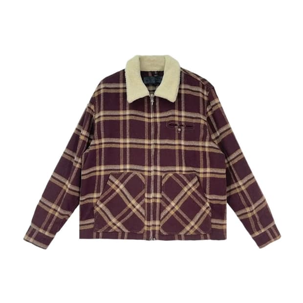 크롬하츠 시어링 플란넬 집업 워크 자켓 L