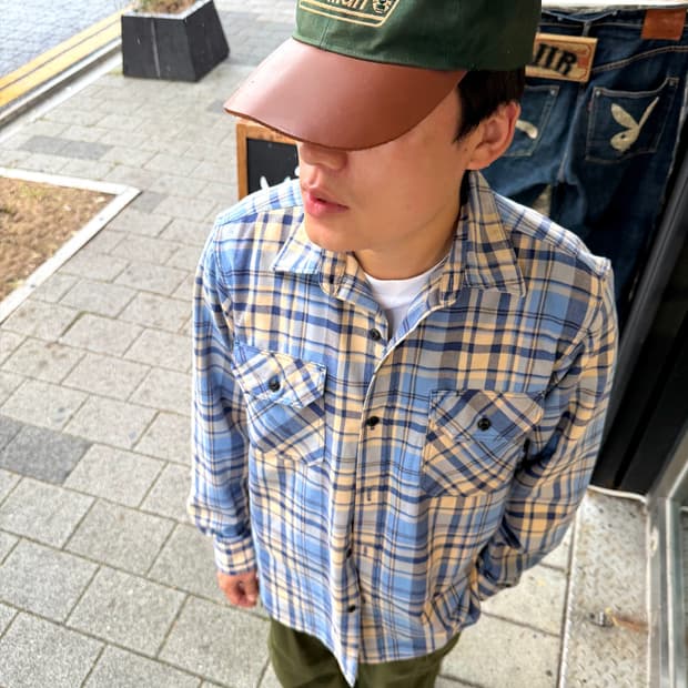 Avirex Blue Check Work Shirt