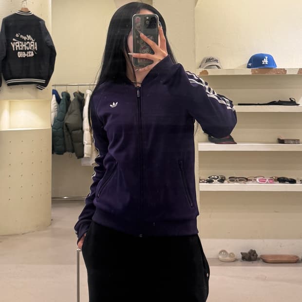 아디다스 슈퍼스타 퍼플 트랙탑 져지 U823