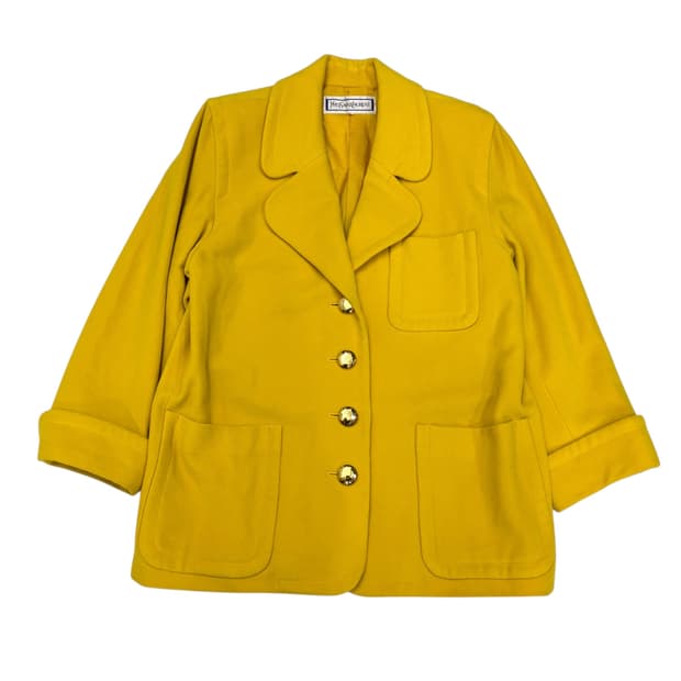 입생로랑 옐로우 빈티지 자켓