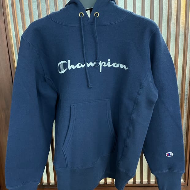 챔피온 리버스위브 후드 네이비 M