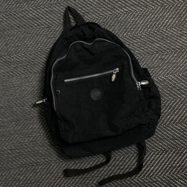 키플링 y2k 나일론 백팩 블랙y 4000