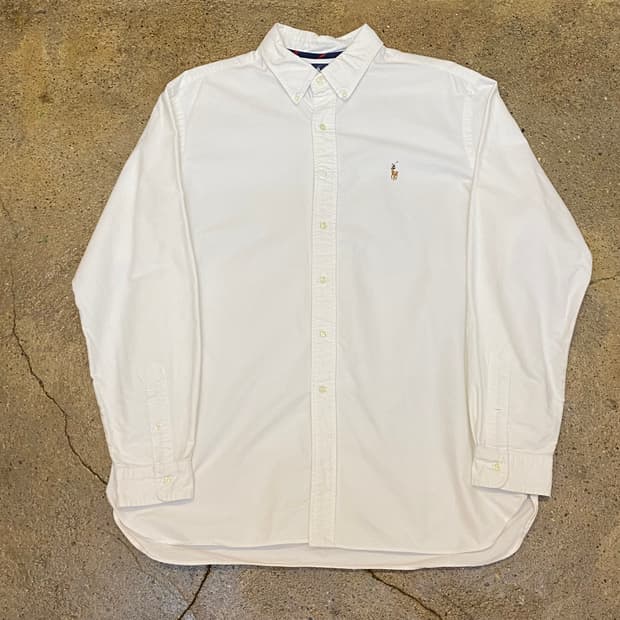 미국 빈티지 폴로 랄프로렌 화이트 셔츠 남방 흰셔츠