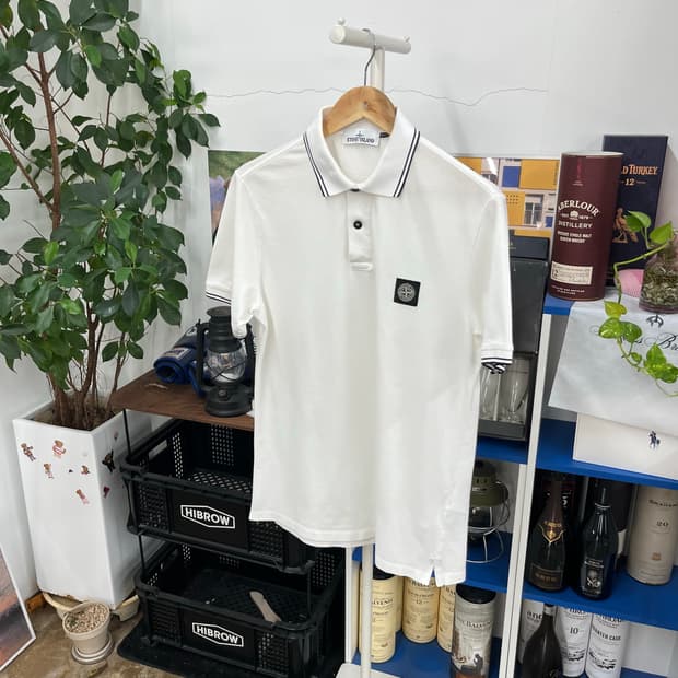스톤아일랜드 피케 반팔 칼라 티셔츠 L