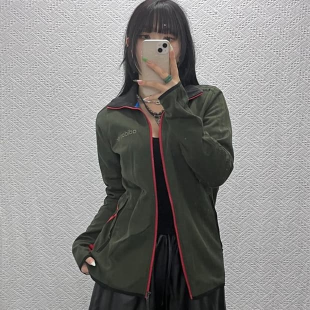 아디다스 레트로 빈티지 말차카키 집업 95 C09333