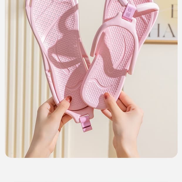 남녀 여행용 미끄럼방지 접이식 쪼리 샌들 슬리퍼