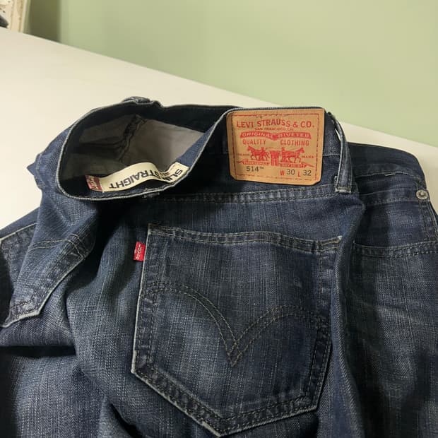 S-M 리바이스514 USA 진청워시드 슬림스트레이트핏 데님팬츠 청바지