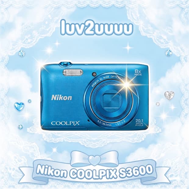 니콘 coolpix s3600 카메라 블루🌊🐳🤍/초미품 풀박✨