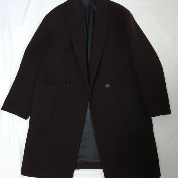 타임옴므 TIME 한섬 캐시미어 브라운 코트 정장 자켓 95 오버핏