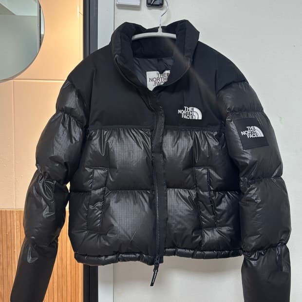 노스페이스 눕시 화이트라벨 블랙 숏 