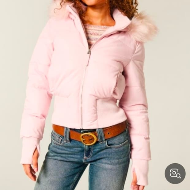 홀리스터 핑크패딩