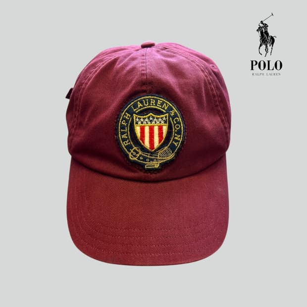 Polo 폴로랄프로렌 진스 앰블럼 버건디 볼캡