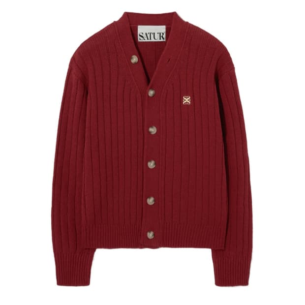 SATUR 세터 파로 오버 부클 가디건 M