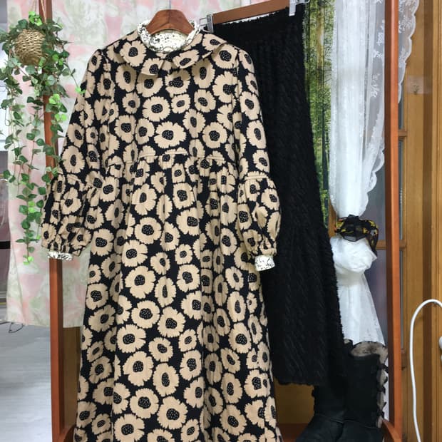 꽃무늬 낙낙 롱 원피스