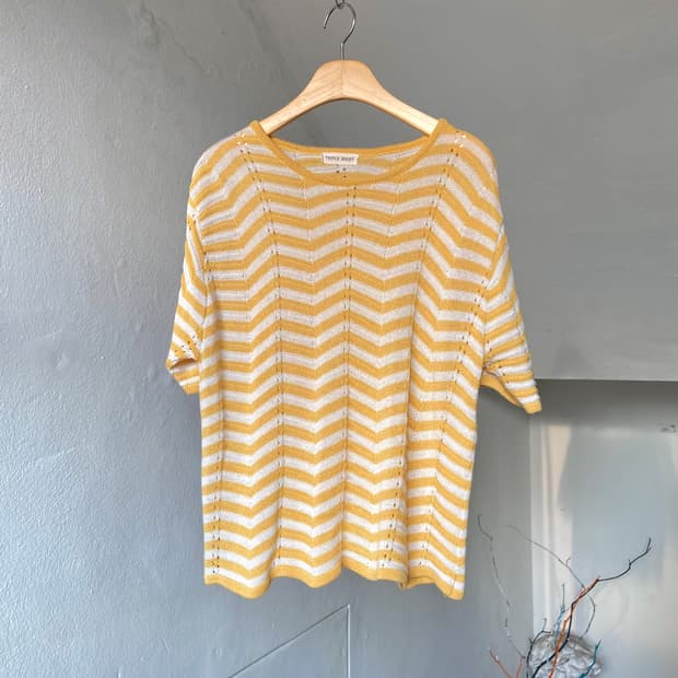 레모나 물결 니트탑