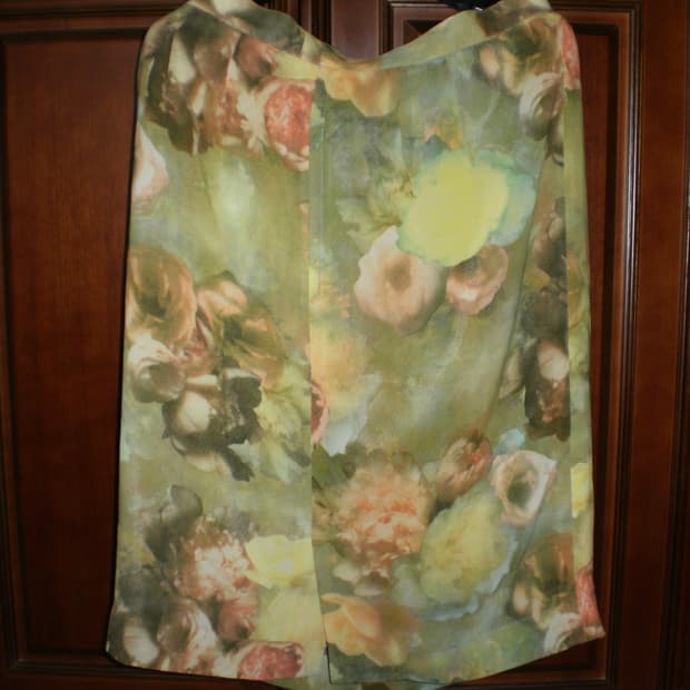 플라워 쉬폰 스커트