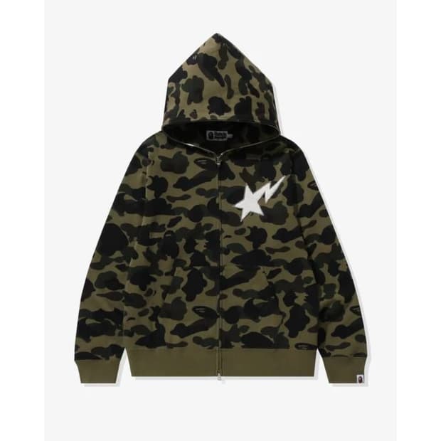 베이프 스타 녹계 후드집업 L 판매합니다