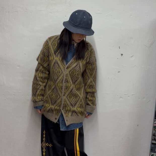 니들스 모헤어 가디건