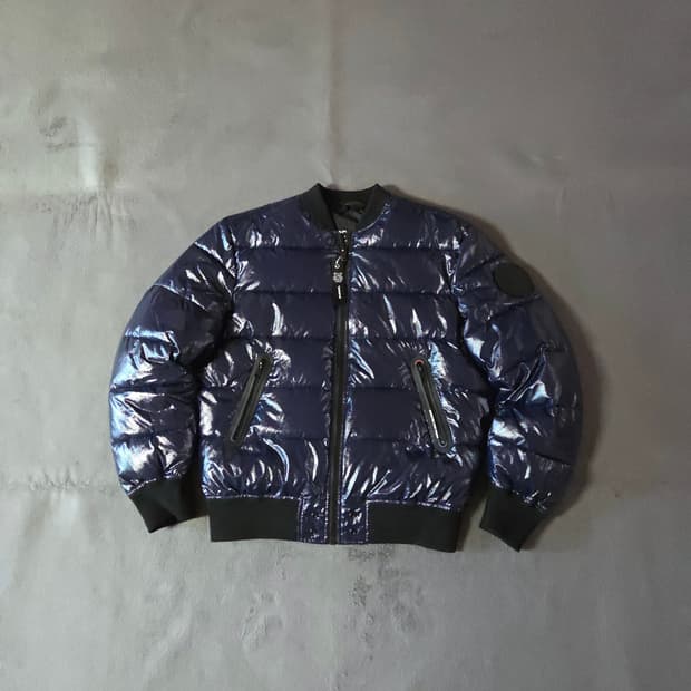 디젤 글로시 유광 봄버 패딩 자켓 L 105-110