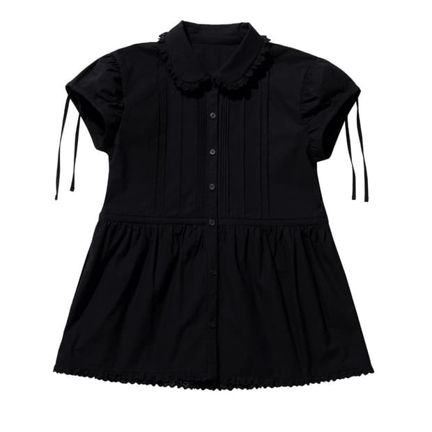 코이세이오 포차코 핀턱 셔츠 블랙