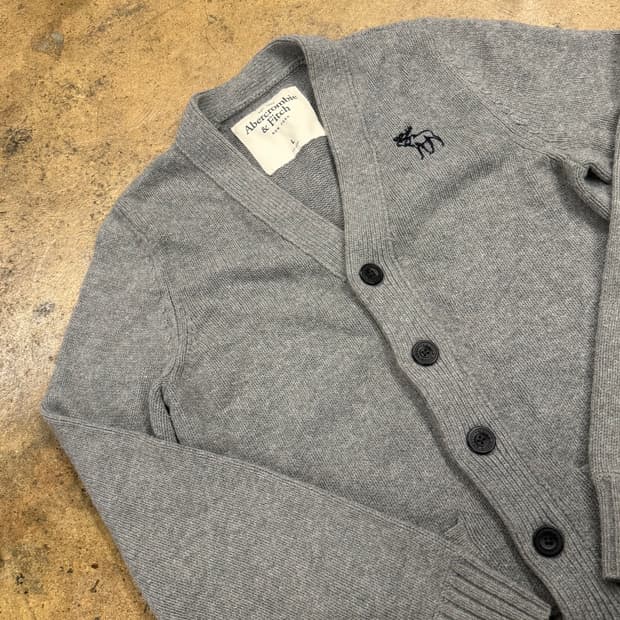 아베크롬비 그레이 가디건 