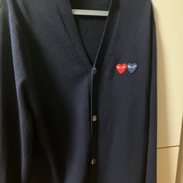 꼼데가르송 네이비 가디건 XXL 사이즈