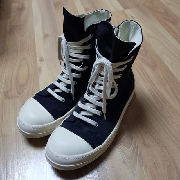 릭오웬스 다크쉐도우 라몬즈 컨버스 하이탑 스니커즈