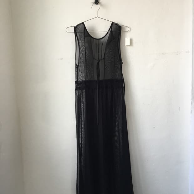 See through sleeveless mesh onepiece