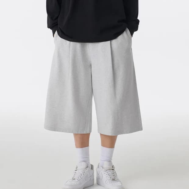 무신사 스탠다드 원턱 롱 버뮤다 스웨트 팬츠 XXL