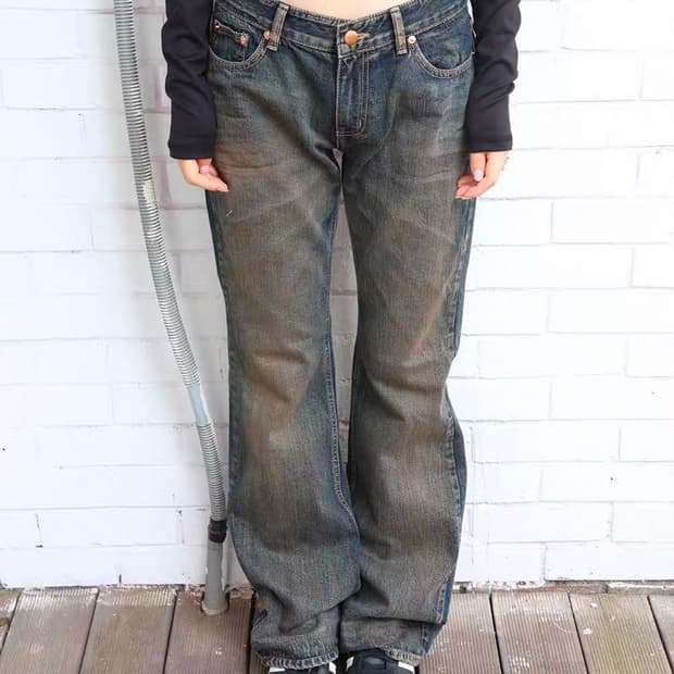 빈티지 워싱 부츠컷 팬츠 와이드 연청 중청 진청