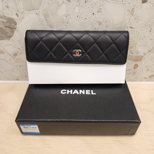 샤넬 A50096 램스킨 CC로고 장지갑 #17