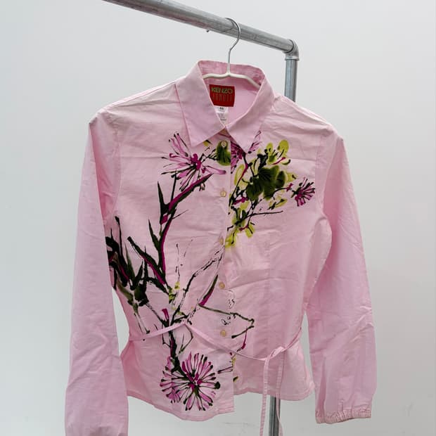 kenzo jungle floral strap shirt