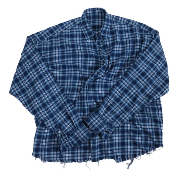 1) 논노드 플렉시블 스트링 체크 셔츠 클래식 블루