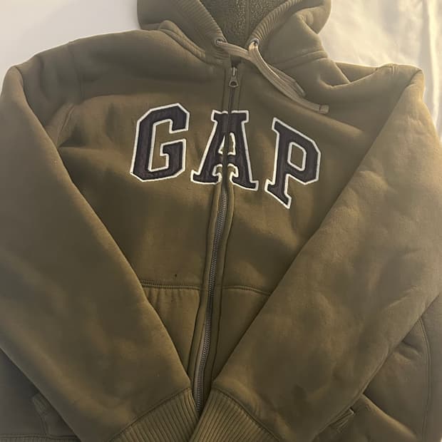 GAP 카키 기모 후드집업