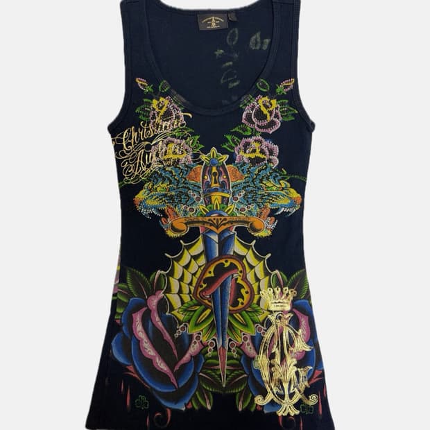 christian audigier 크리스찬 오디저  대대장 딱붙 큐빅나시