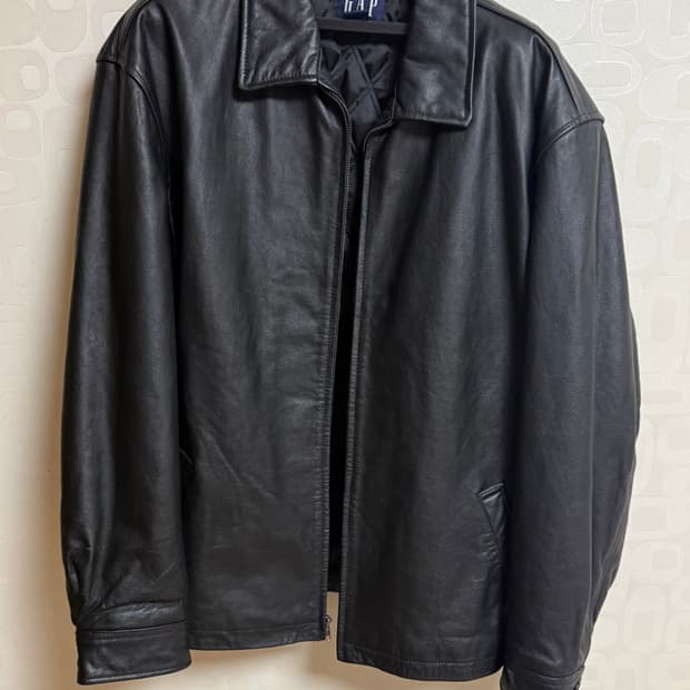 [XL] 빈티지 올드 갭 레더 자켓 블랙