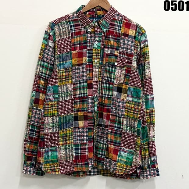 폴로 랄프로렌 패치워크 체크 셔츠 멀티컬러 L 0501