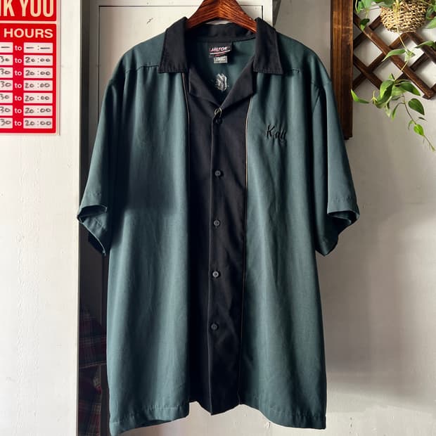 [XL]90's Made in USA 레이온 볼링 셔츠