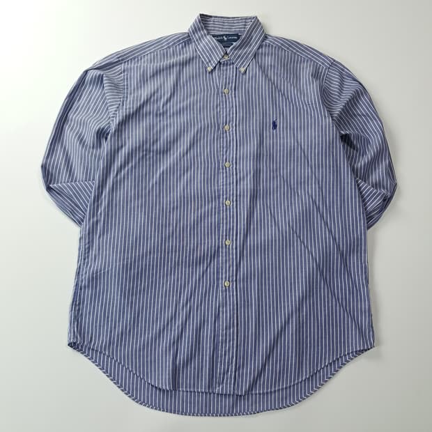 CJ276 XL 폴로 90s 블루 스트라이프 셔츠 남방