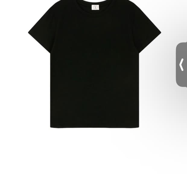 식스앤어하프 크루넥티 블랙 반팔 M